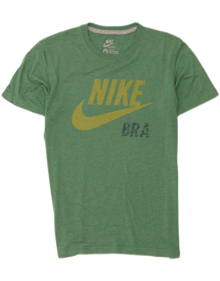 Nike Herre Slim Fit Grafisk T-Shirt Top Medium Grøn