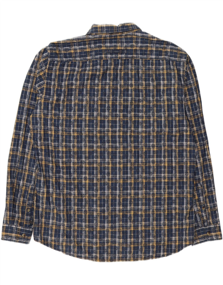 CAMEL ACTIVE Mens Modern Fit Flannel Shirt 2XL Blue Check Cotton Vintage Camel Active and Second-Hand Camel Active from Messina Hembry 