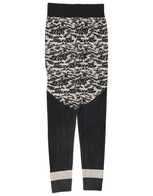 Adidas Dame Stella McCartney Leggings UK 8 Small Grey Floral Polyester