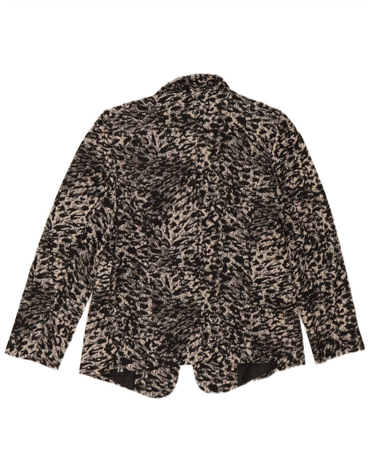 Marks & Spencer Dame Blazer Jacket UK 16 Large Beige Animal Print