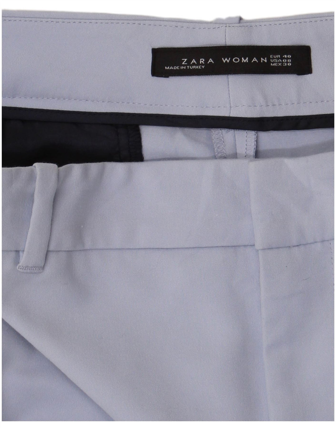 Zara Dame Slim Chino Bukser EU 40 Medium W30 L28 Blå