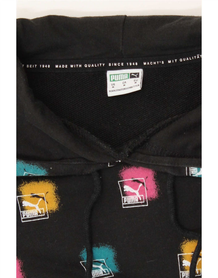 Puma Graphic Hoodie Jumper UK 14 Medium Sort