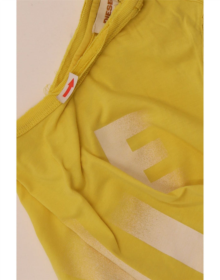 Diesel Herre Grafisk T-Shirt Top Lille Gul