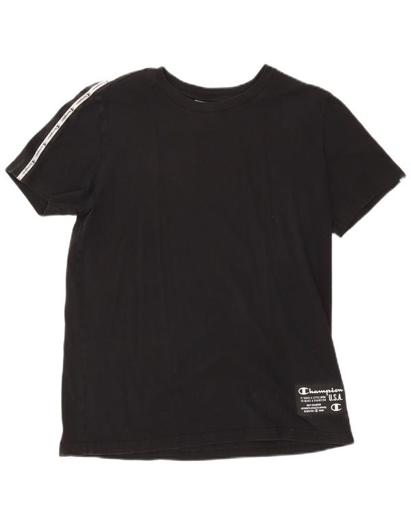 Champion Dame Grafisk T-Shirt Top UK 18 XL Sort