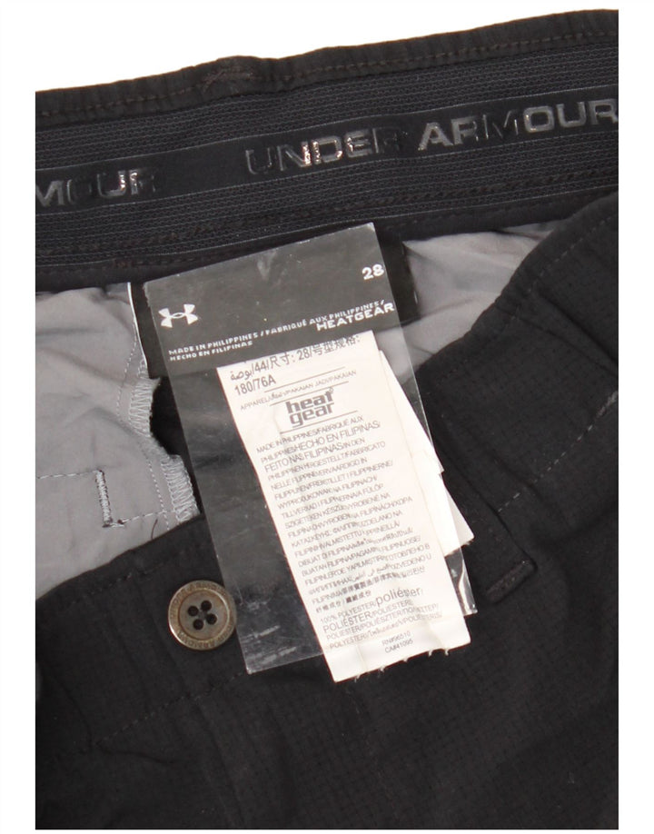 UNDER ARMOUR Herre Heat Gear Chino Shorts W28 Small Black Polyester
