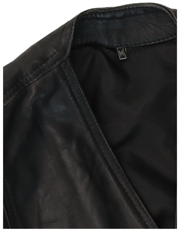 Vintage herre lædervest medium sort