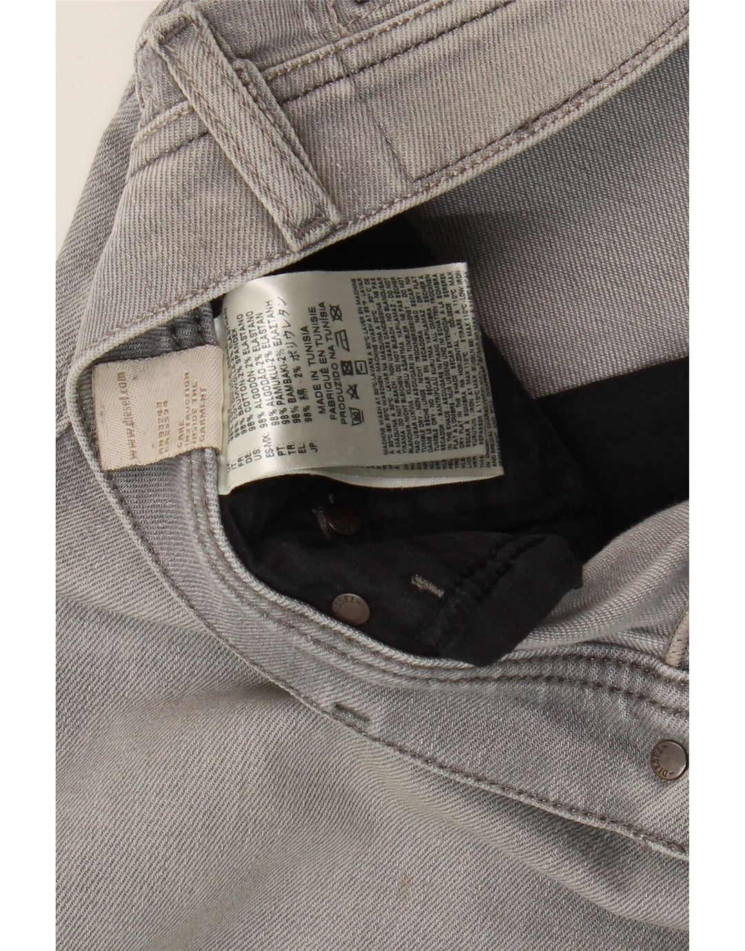 Diesel Herre Slim Jeans W31 L30 Grå Bomuld
