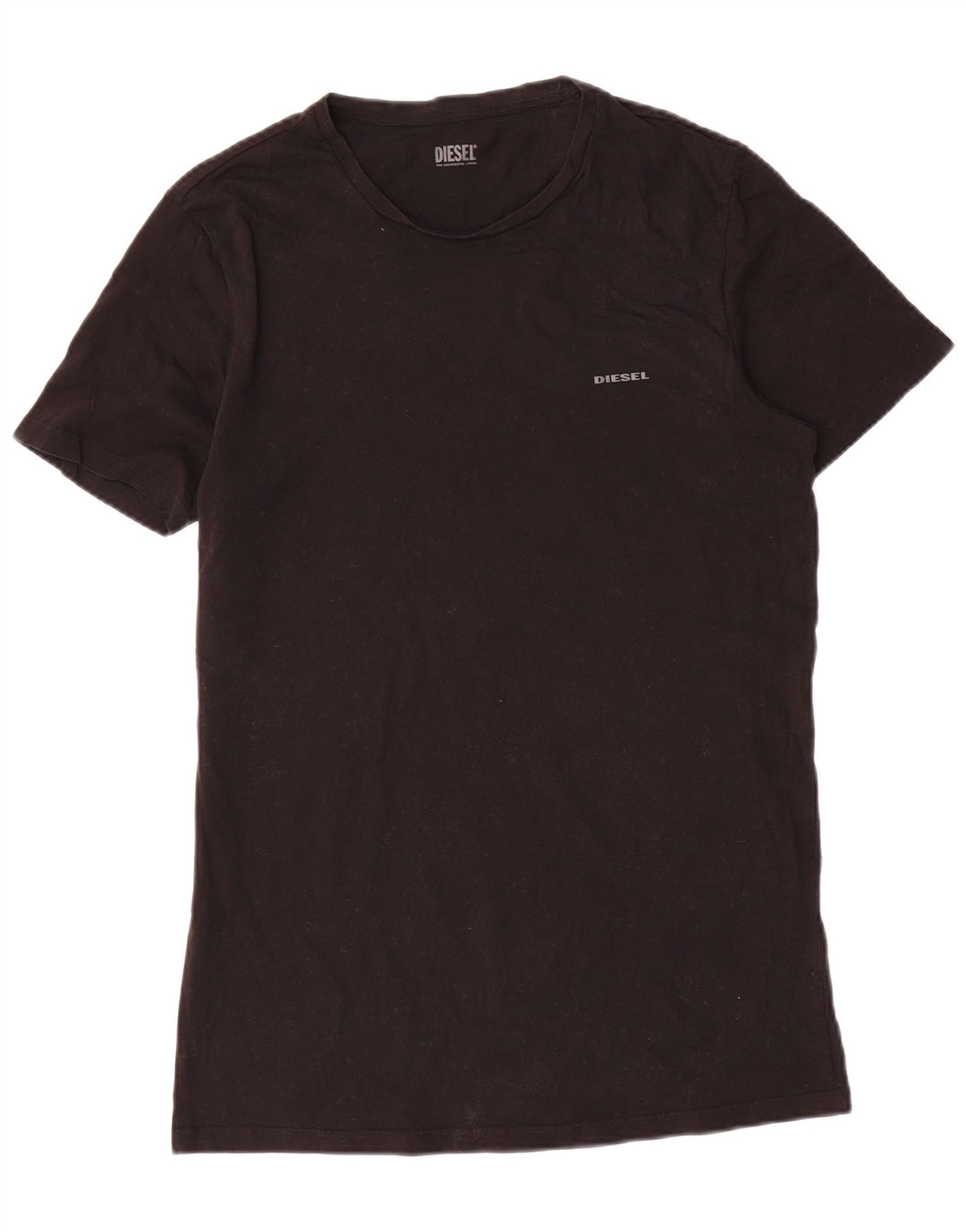 Diesel Herre T-Shirt Top Stor Sort Bomuld
