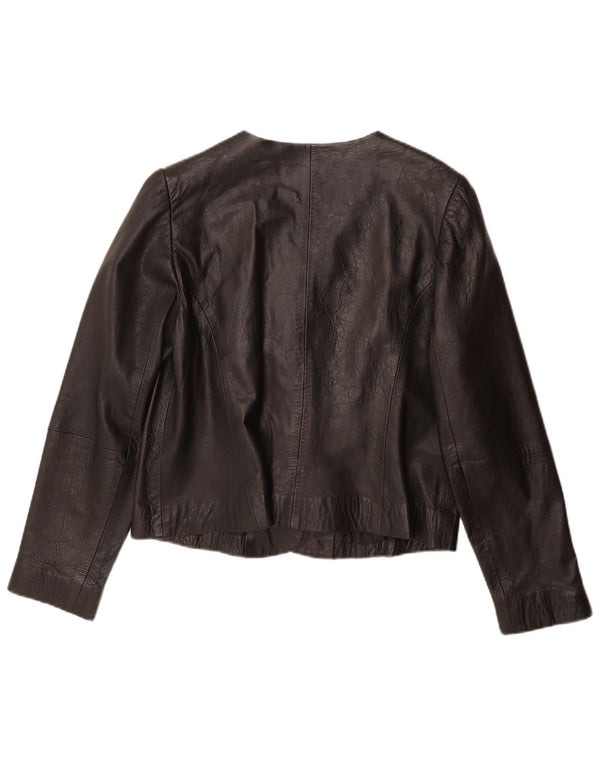 Joy Womens Leather Jacket EU 40 Medium Black Leather