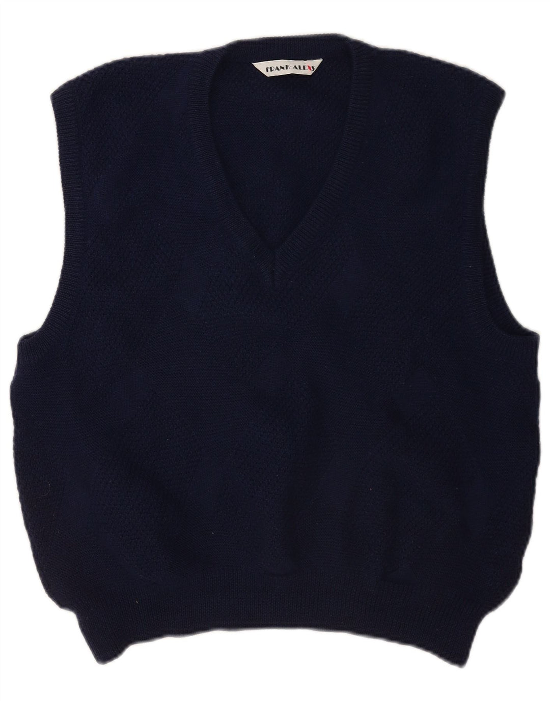 Frank Alexs Herrevest Tank Top Medium Marineblå Uld