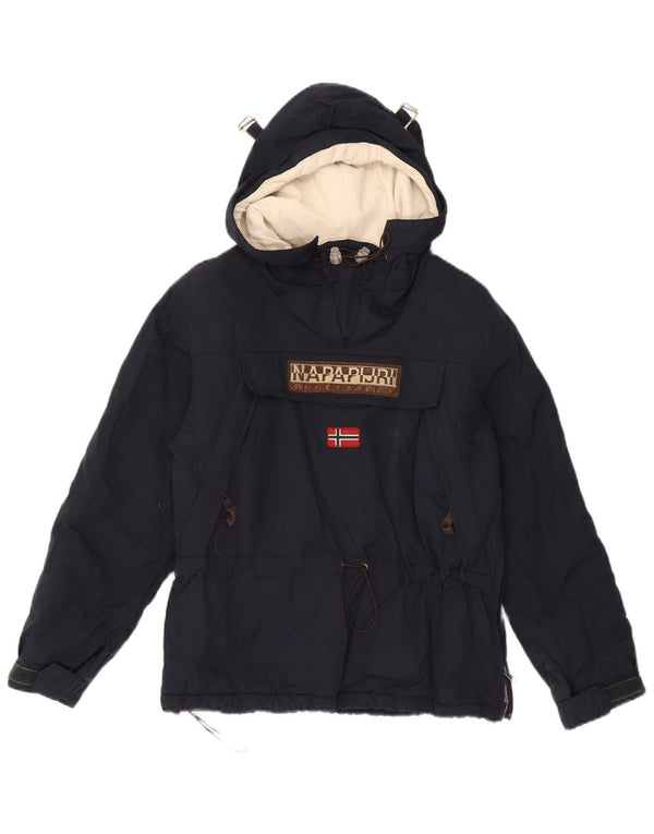Napapijri Boys Geographic Graphic Anorak Jacket 11-12 Years Navy Blue