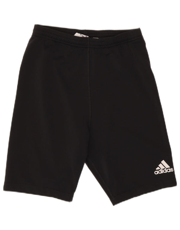 Adidas Womens Sports Shorts UK 12 Medium Black Polyester