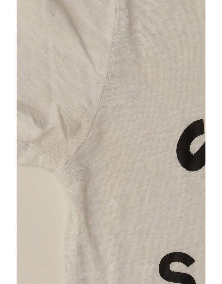 SUPERDRY Herre grafisk T-shirt top mellem hvid bomuld