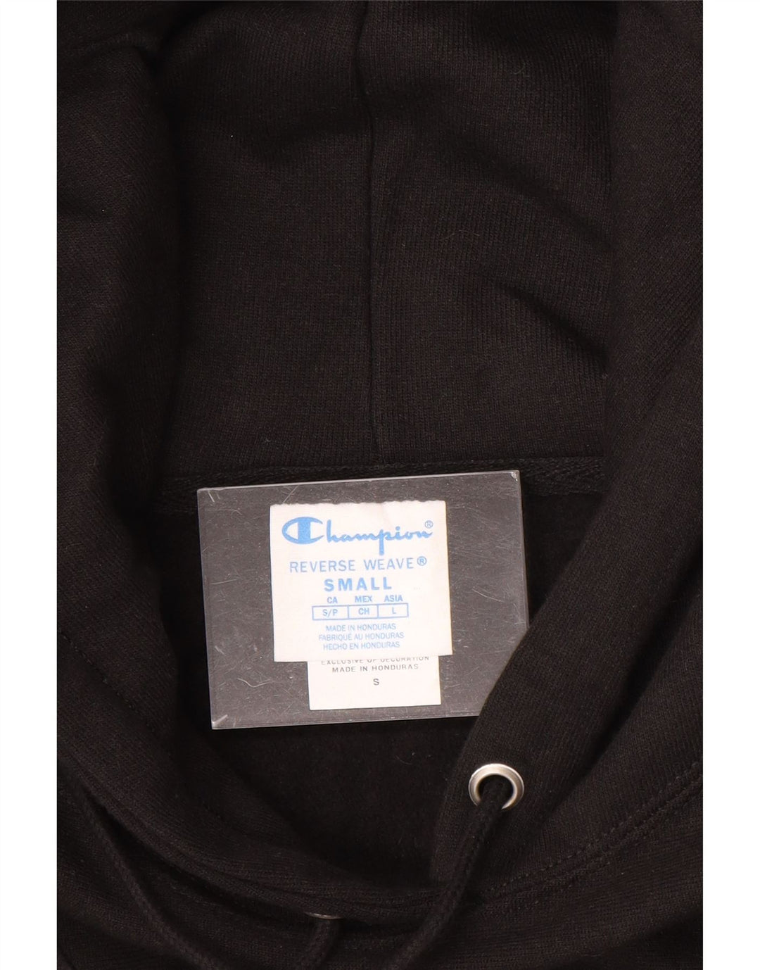CHAMPION Womens Reverse Weave Oversized hættetrøje Jumper UK 10 Small Black