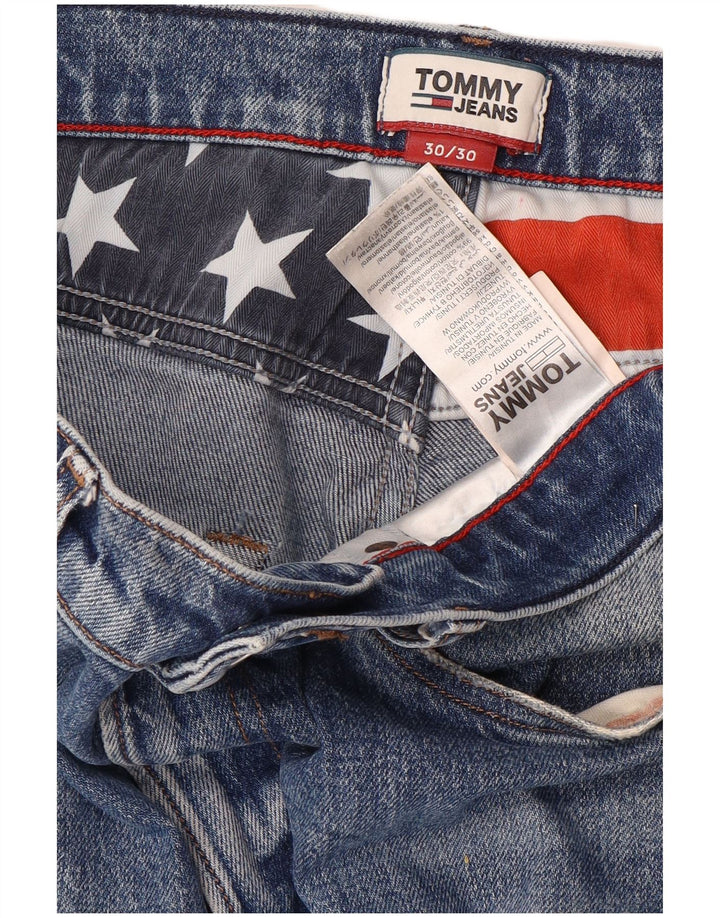 Tommy Hilfiger Herre Moderne Tapered Jeans W30 L30 Blå Bomuld