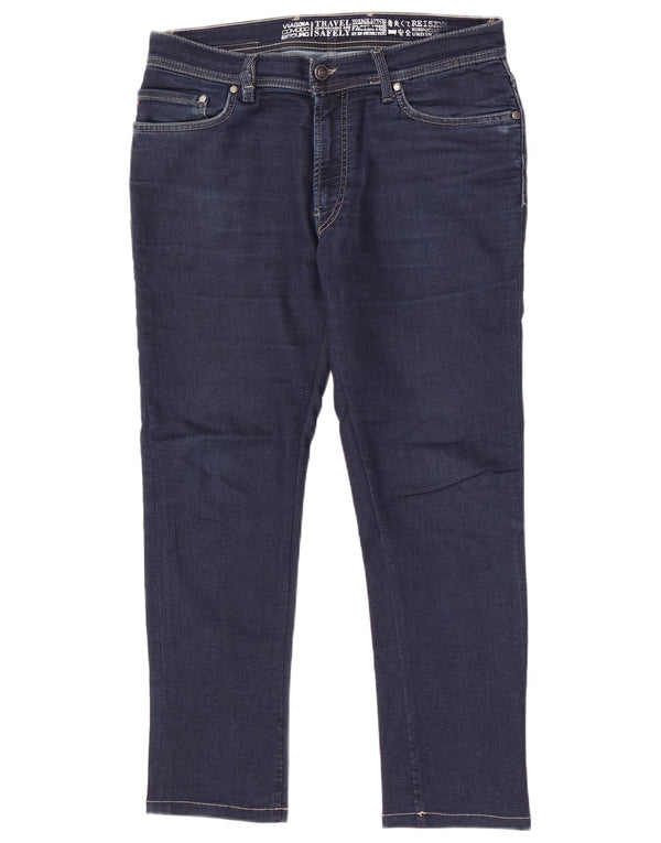 Carrera Dame Rejse Slim Casual Bukser IT 46 Large W32 L27 Blå Bomuld