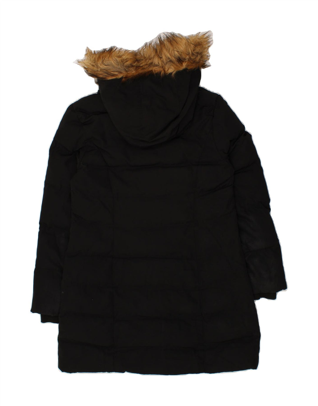 OASIS Womens Hooded Padded Coat UK 10 Small Black Polyester Vintage Oasis and Second-Hand Oasis from Messina Hembry 