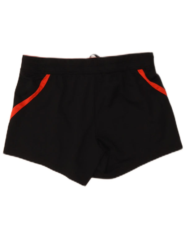 Nike Dame Dri Fit Sports Shorts UK 6 XS Sort Colourblock Polyester