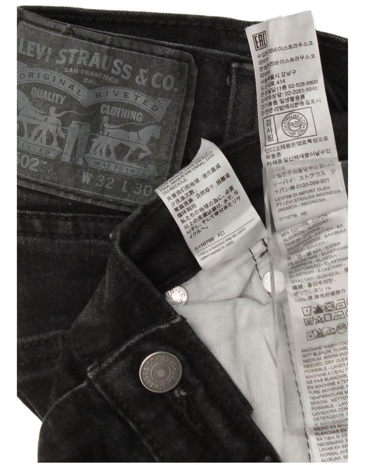 Levi's Herre 502 tilspidsede jeans W32 L30 Grå bomuld