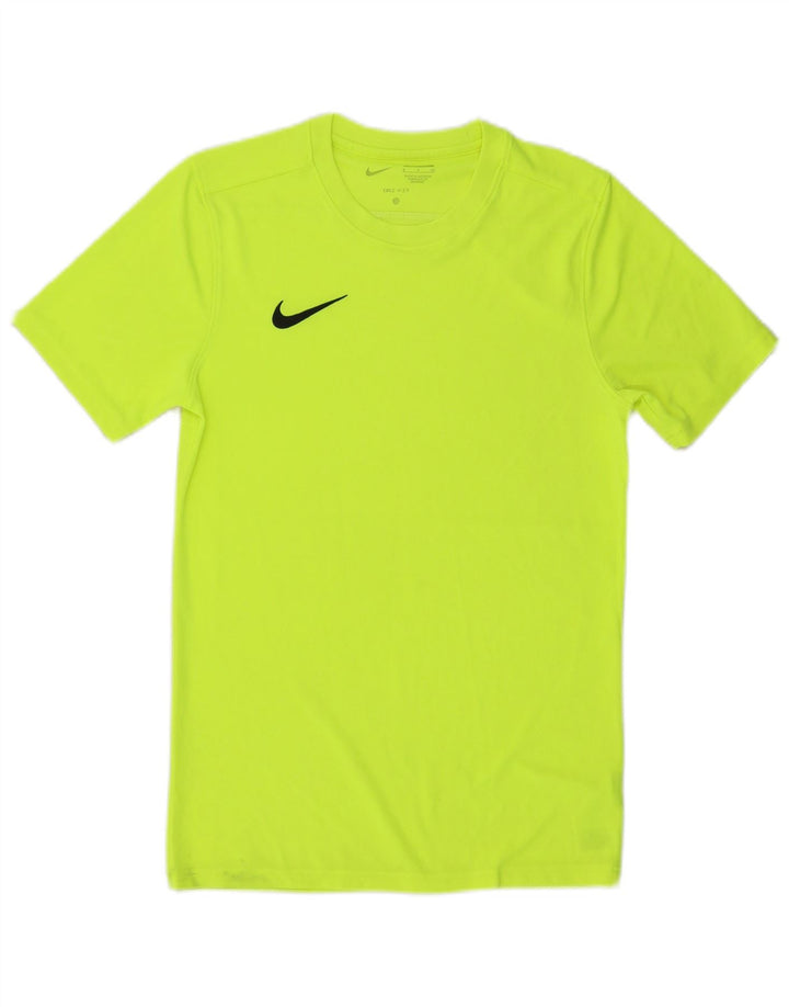 Nike Herre Dri Fit Slim T-Shirt Top Lille Grøn Polyester