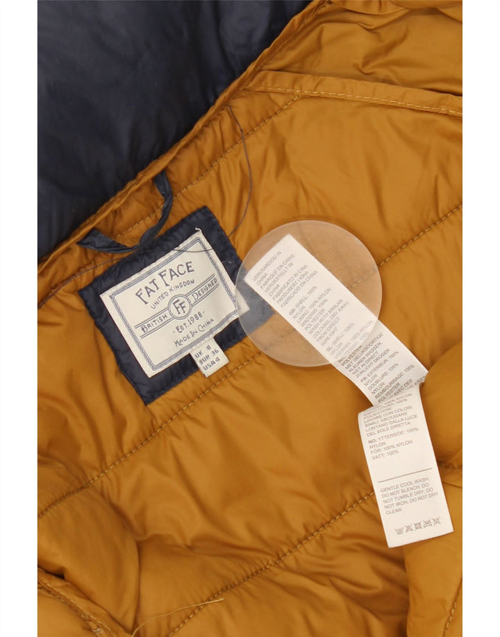 Fat Face Dame Hætte Polstret Jakke UK 8 Small Navy Blue Nylon