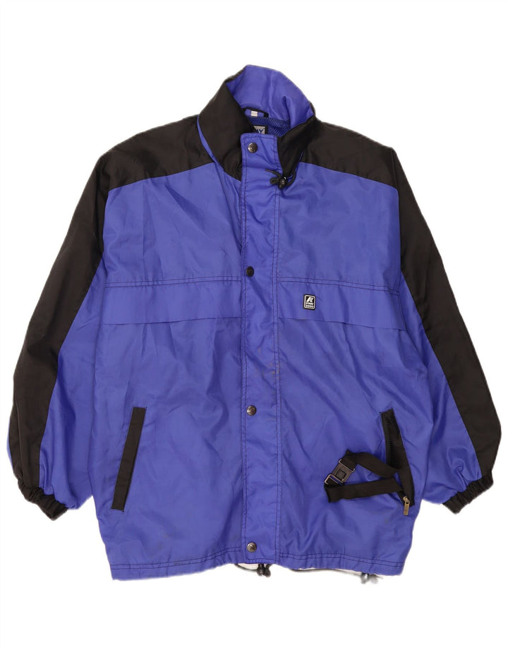 K-Way Herre Loose Fit regnjakke UK 38 Medium Blue Colourblock Polyamid