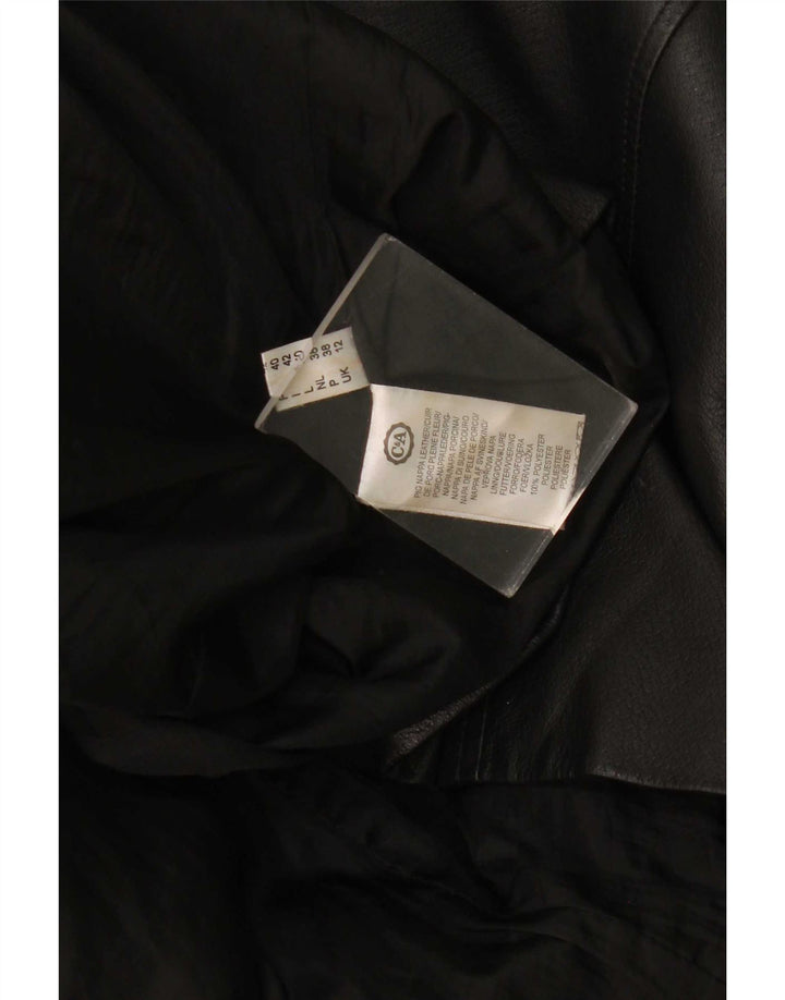 C&A læderfrakke til kvinder UK 12 Medium Sort