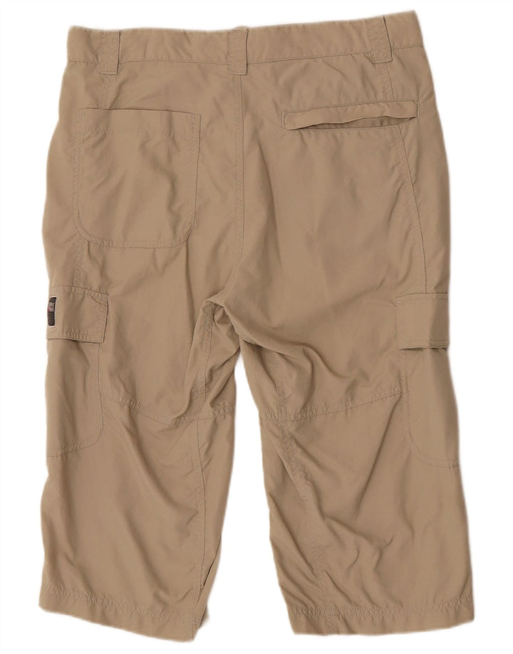 Tænk Pink Dame Straight Cargo Capri Bukser IT 46 Large W32 Beige Nylon