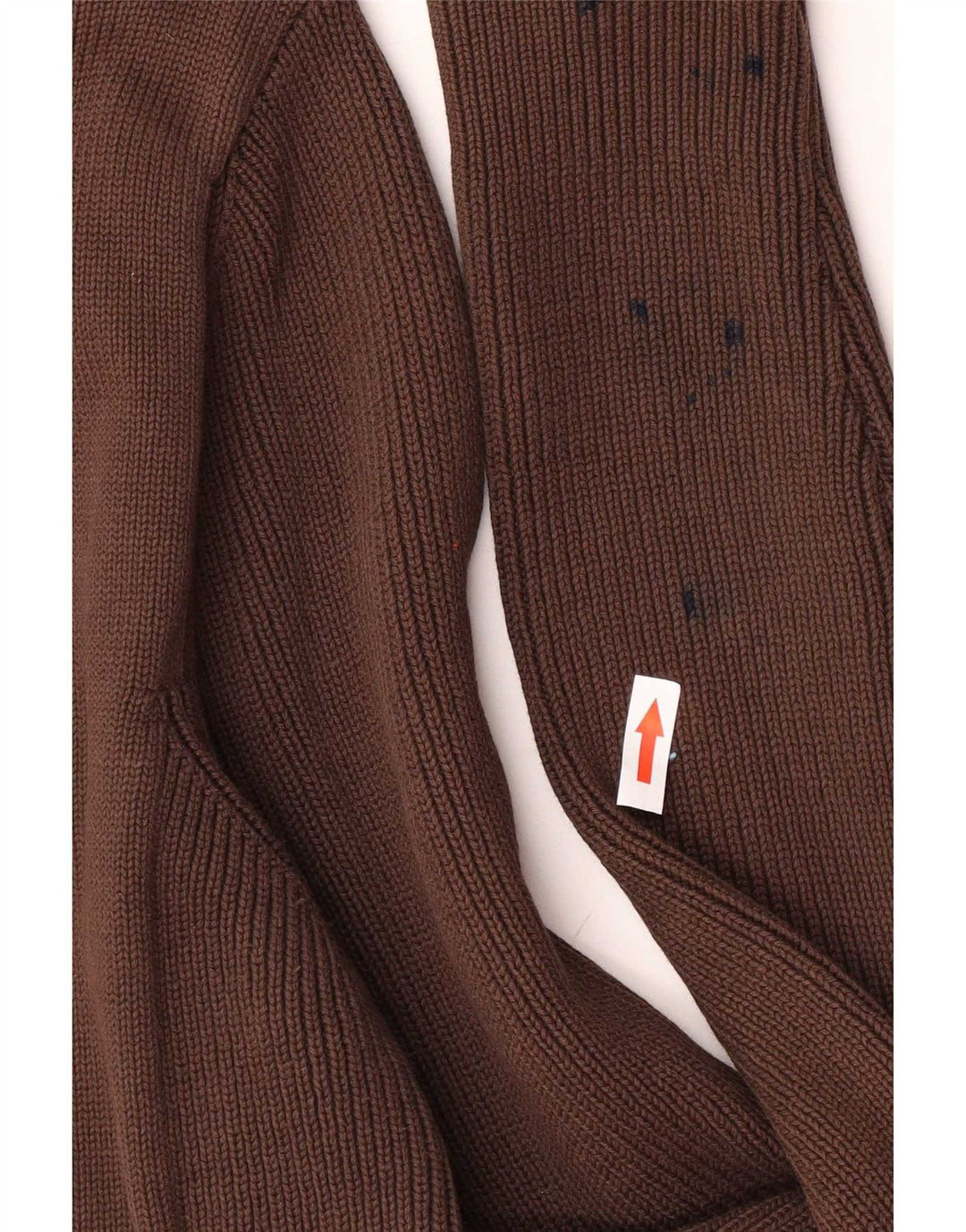 Zara Herre Cardigan Sweater Stor Brun Bomuld