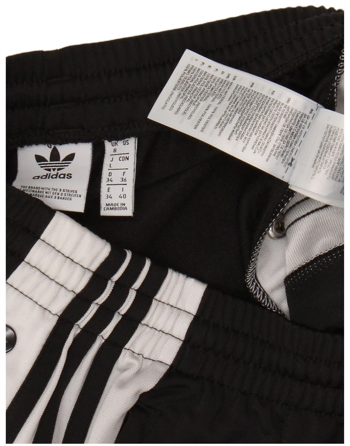 Adidas Dame træningsdragt Bukser UK 8 Small Black Colourblock Polyester
