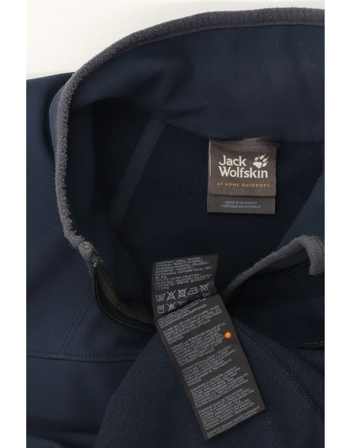 JACK WOLFSKIN Træningsdragt til mænd Topjakke UK 36/38 Lille marineblå polyester