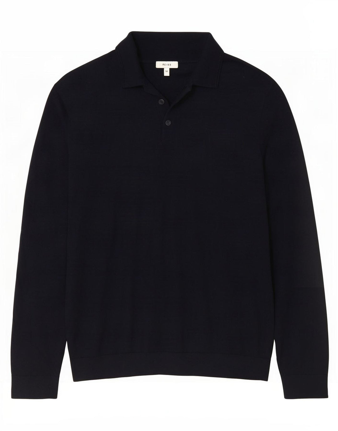Reiss Herre Polo Neck Jumper Sweater Medium Navy Blue Uld