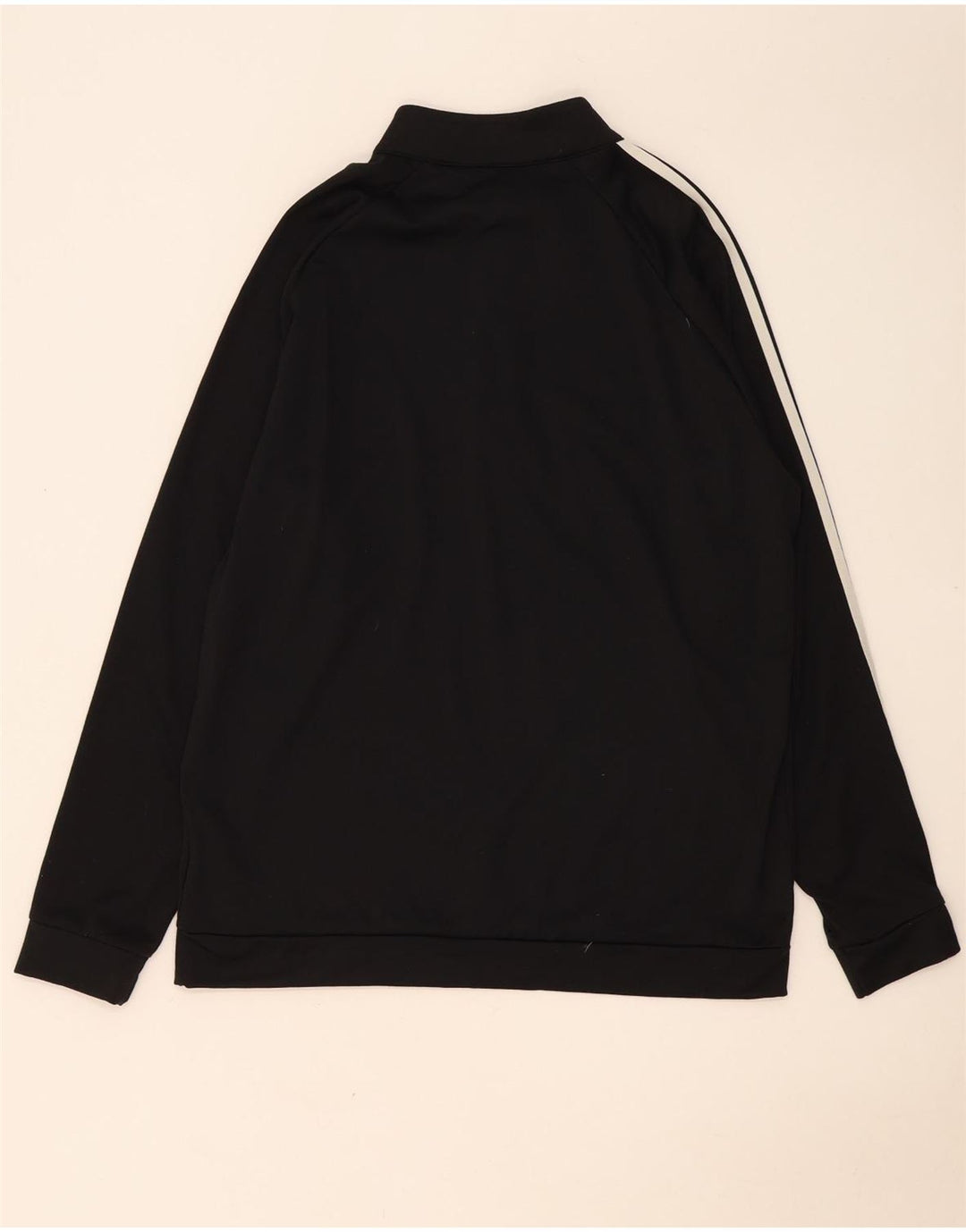 Adidas Sweatshirt med lynlås til mænd, stor sort polyester