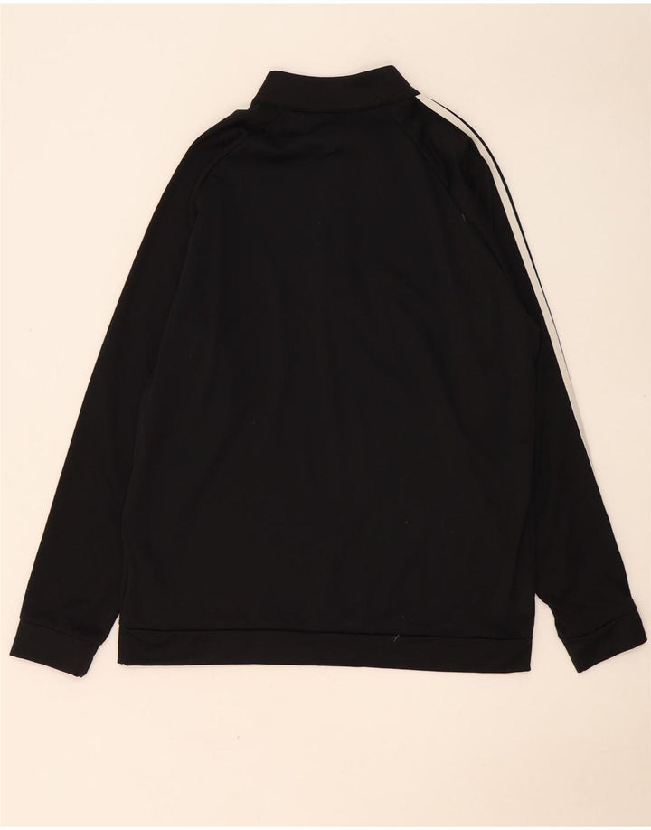 Adidas Sweatshirt med lynlås til mænd, stor sort polyester