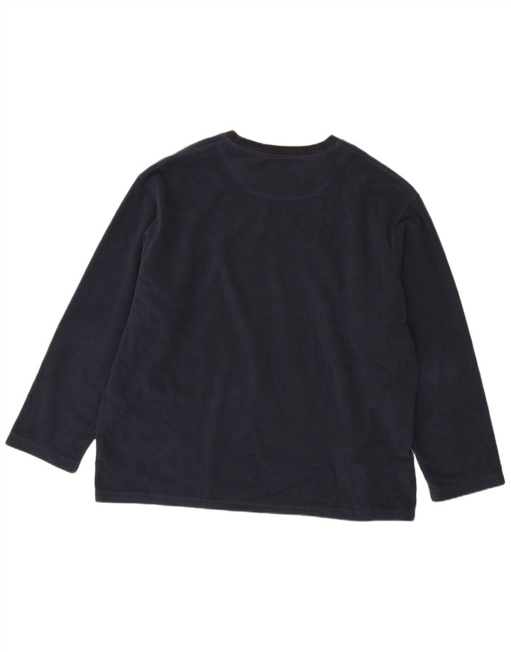 Marks & Spencer Herre Blue Harbor Fleece Jumper 2XL Navy Blue Polyester