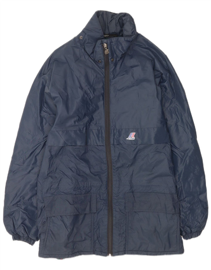 K-Way Herre Windbreaker Jacket UK 40 Large Navy Blue