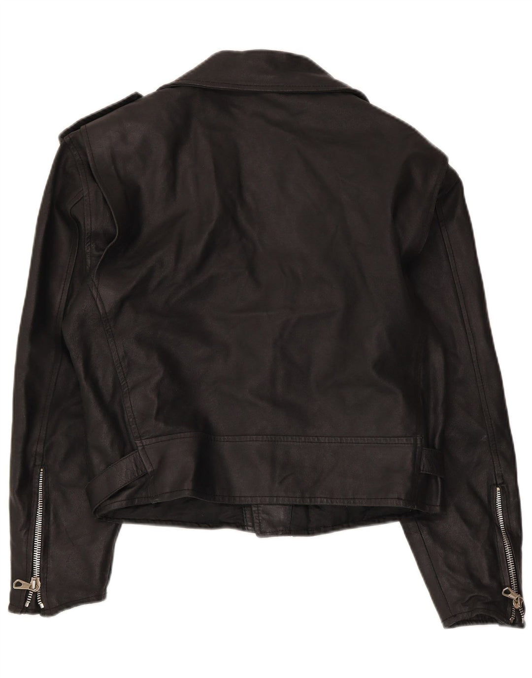 Roberta Ferrini Dame Læder Biker Jacket IT 46 Large Black