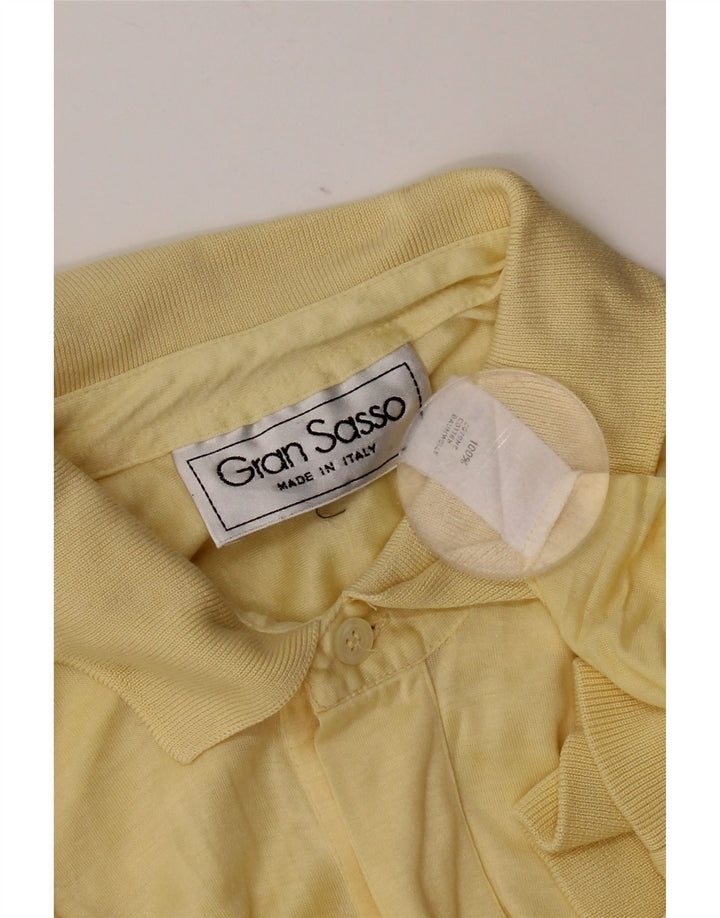 Vintage herre poloshirt lille gul bomuld