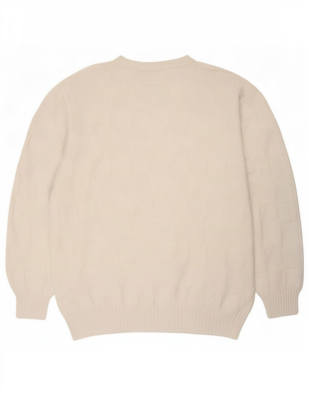 Vintage herre sweater med rund hals XL hvid
