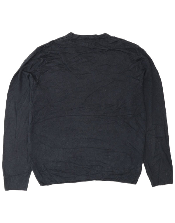 Marks & Spencer Herre V-hals sweater XL Marineblå Akryl Klassisk