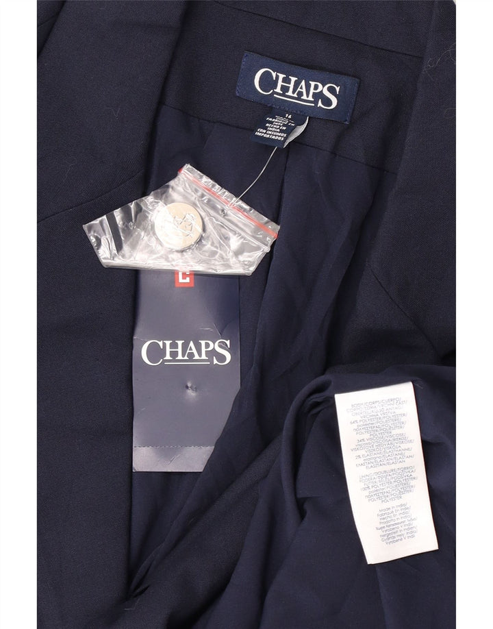Chaps Dame 2-knaps blazerjakke US 16 2XL Navy Blue Polyester