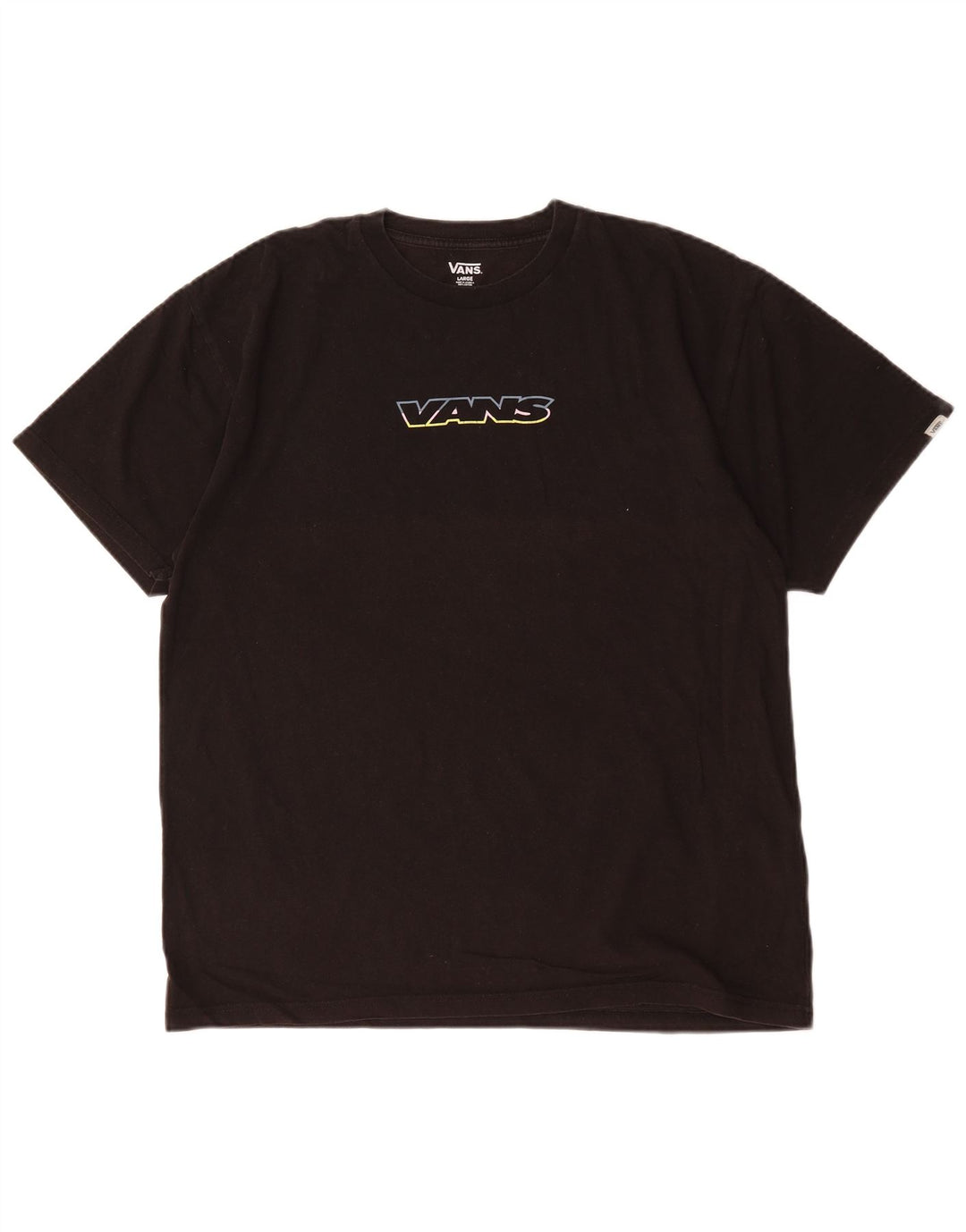 Vans Herre Grafisk T-Shirt Top Stor Sort Bomuld