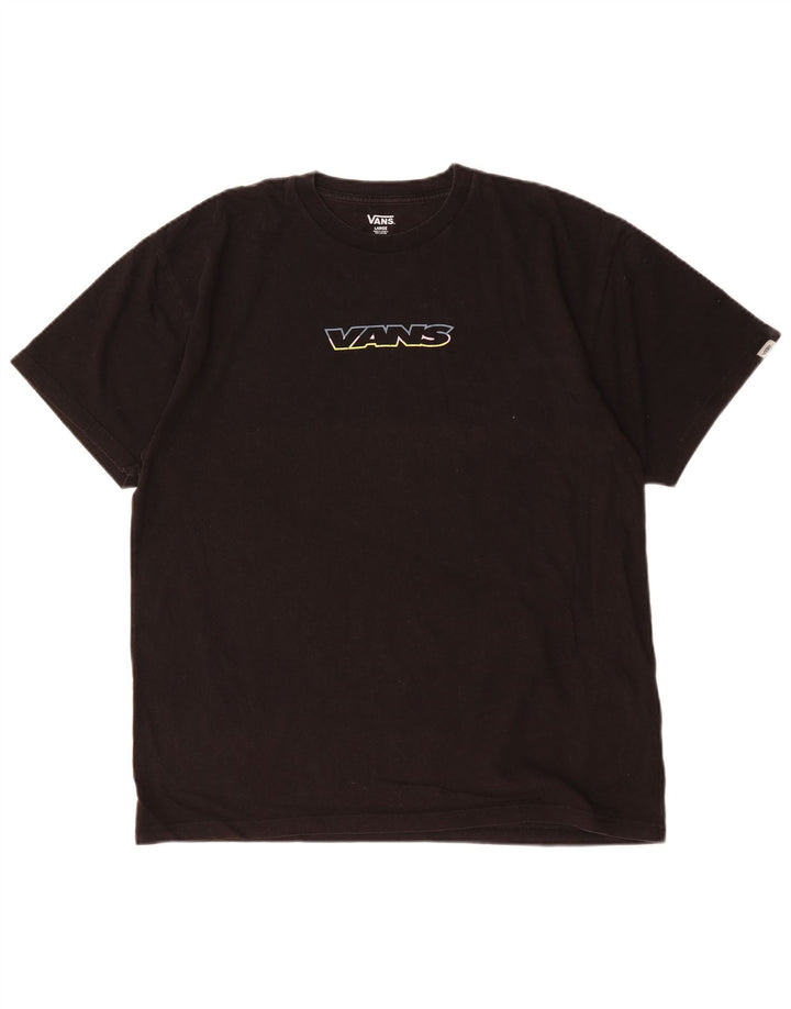 Vans Herre Grafisk T-Shirt Top Stor Sort Bomuld