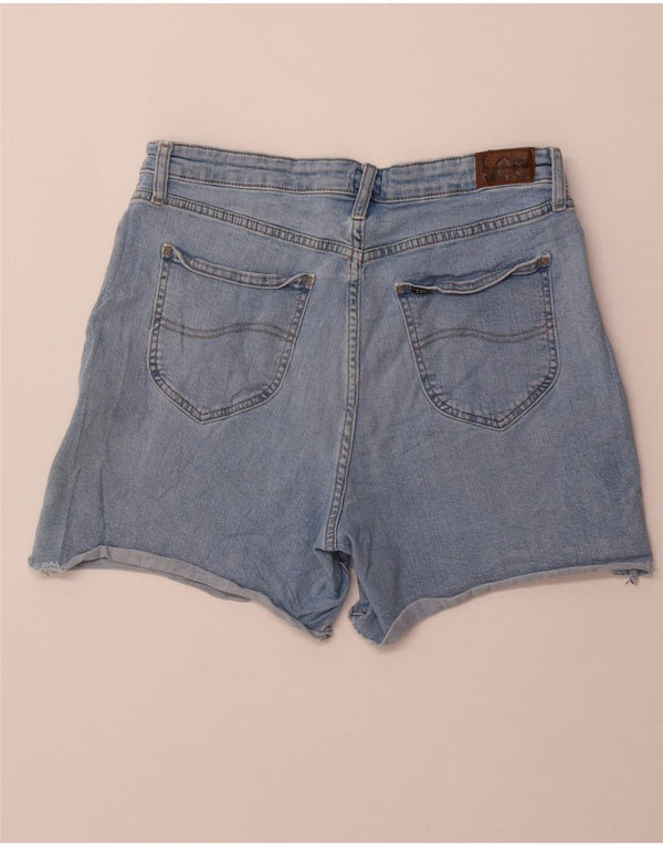 Lee Womens High Waist denimshorts US 14 Large W32 Blue Cotton