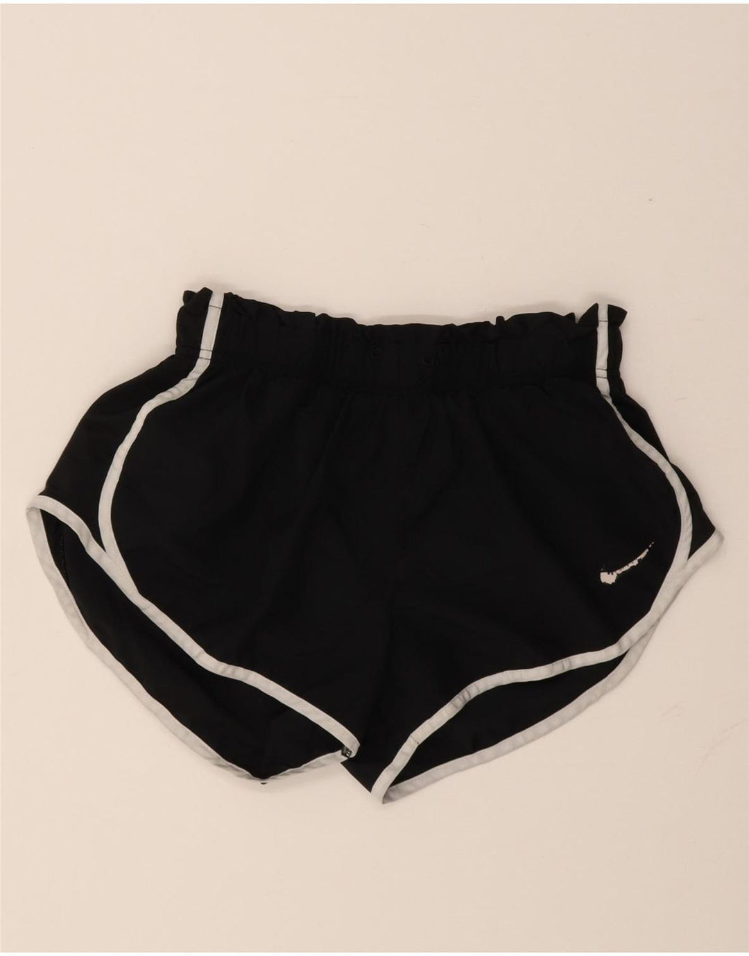 Nike Dame Dri Fit sportsshorts UK 14 Medium Sort Polyester