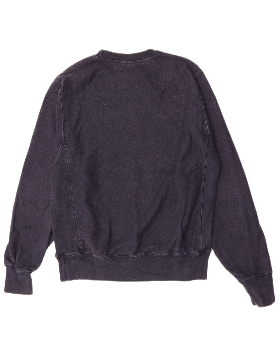 Champion Herre Reverse Weave Graphic Sweatshirt Jumper Small Navy Blue