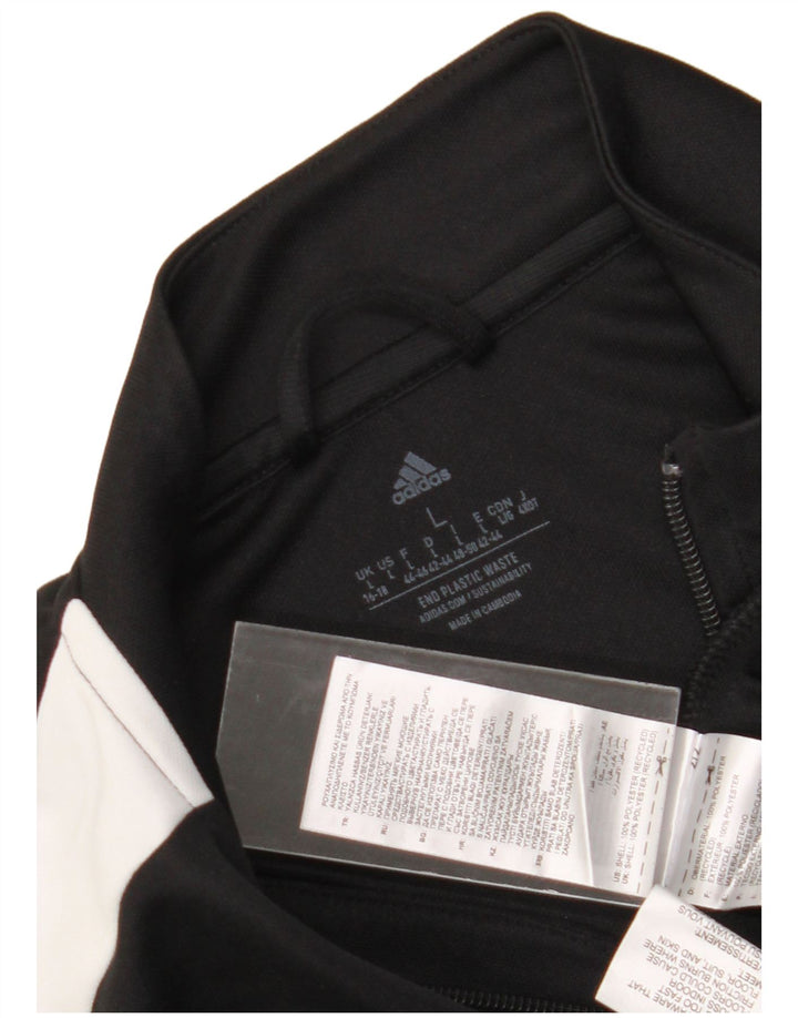 Adidas Aeroready træningsdragt topjakke til kvinder UK 16/18 Stor sort polyester
