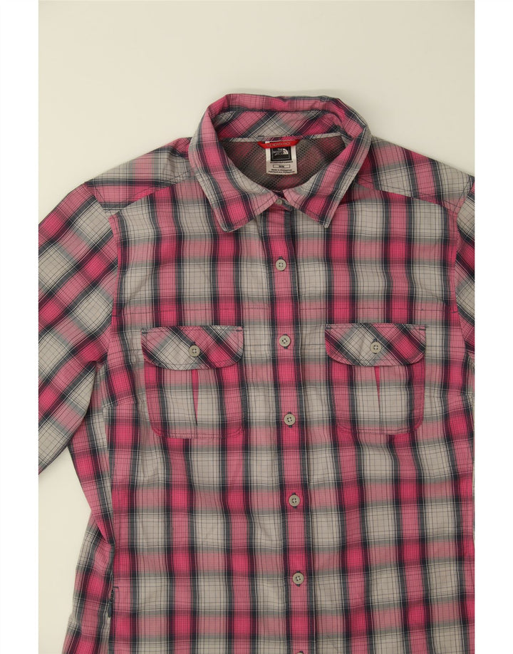 THE NORTH FACE Womens Shirt UK 12 Medium Pink Check Vintage The North Face and Second-Hand The North Face from Messina Hembry 