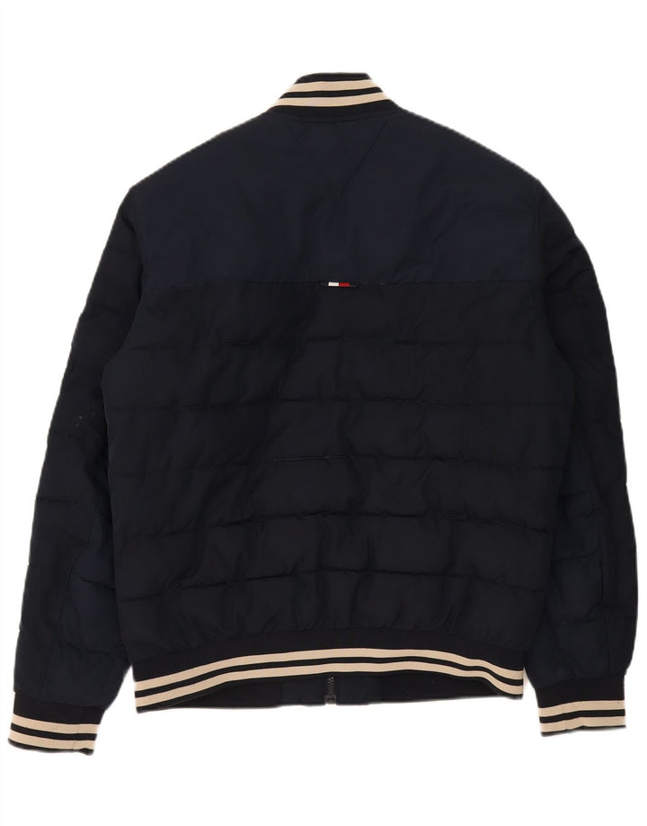 Tommy Hilfiger Herre polstret jakke UK 38 Medium Navy Blue Polyester