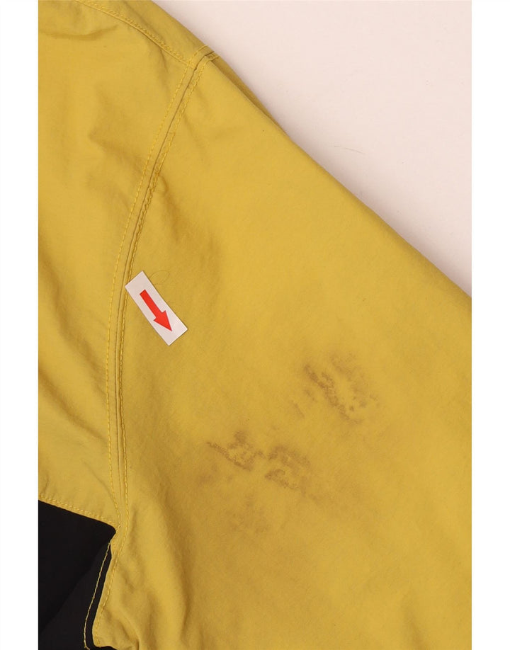 Champion Herre grafisk regnjakke med hætte UK 40 Stor gul farveblok